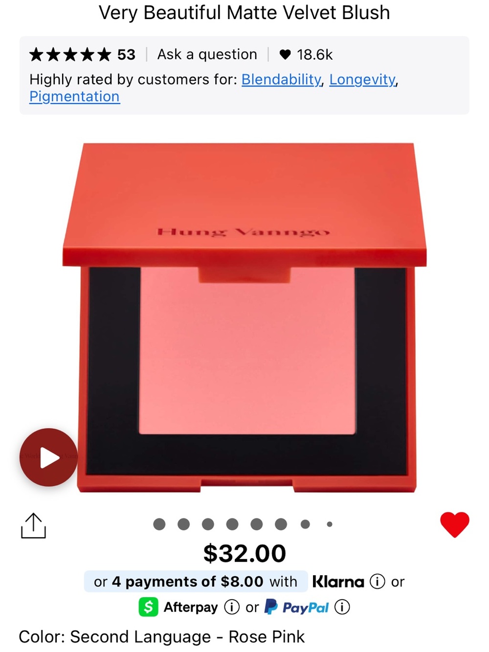 Hung Vanngo Beauty blush